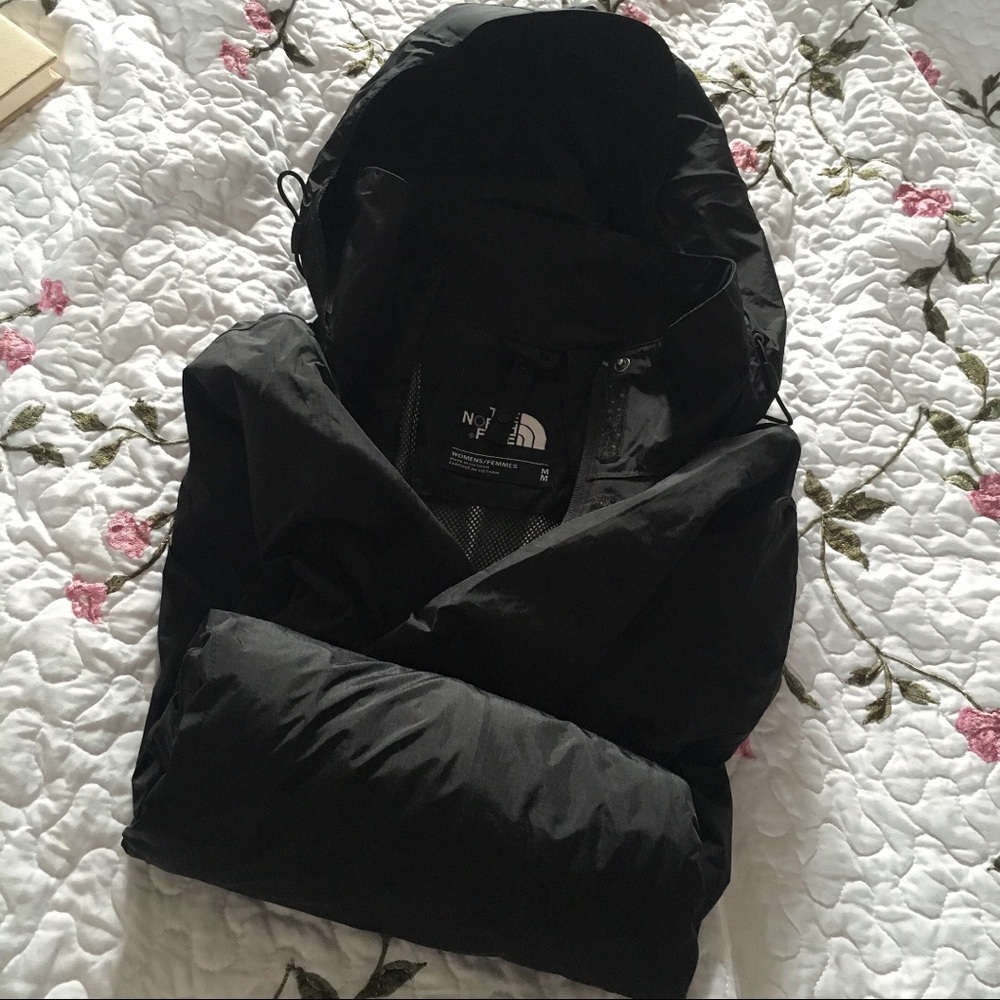 The North Face rain jacket black